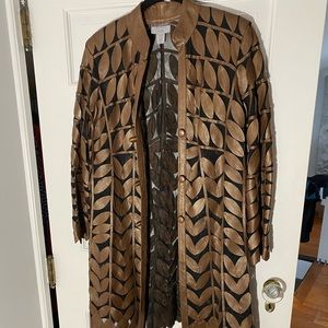 Funky unique leather cutout jacket
